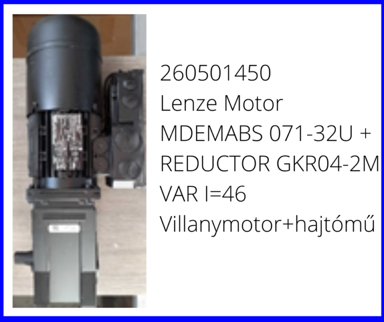 Lenze villanymotor hajtómű